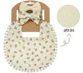 Set De 3 Pañuelos Para Bebe Con Babero Y Diadema De Encaje Doble Cara Toalla De Saliva Para Comer Y Llorar Para Niños Y Niños Estilo Japonés Y Coreano