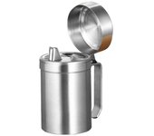 Botella dispensadora de aceite de oliva de acero inoxidable, lata de aceite de cocina a prueba de fugas (550ml)