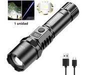 2PC High Power XHP100 Led Flashlight Rechargeable Retractable Flashlight Digital Zoom Usb Hand Light For Camping,Outdoor