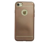Funda silicona gel iPhone 7 / iPhone 8 metálica rosa