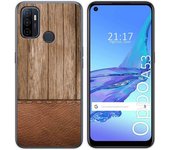 Tumundosmartphone Funda Gel Tpu para Oppo A53 / A53s diseño Madera 09 Dibujos