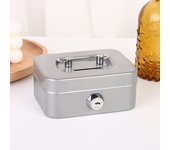 Money Safe Box Lockable Cash Box With Key,Portable Piggy Box Made Of Metal Small Security Lock Box Sturdy Coin Boxes For Kids