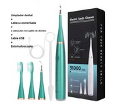 Electric Toothbrush Set with Six Functions for Total Oral Care Efficient Tartar Removal with Scaling Teeth Feature Christmas Gif