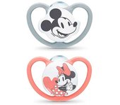 Nuk Chupete Space Mickey Rojo 18-36 Silicona 2 Uds