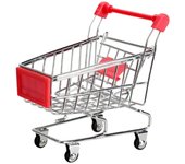 Mini Supermarket Shopping Trolley Cart Desktop Model Children's Toys Home Decoration Storage Miniature Ornament Toy Gift