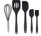 Juego de utensilios de cocina en caja de color, juego de 5 piezas para hornear, utensilios de cocina de silicona, raspador de silicona, herramientas para pasteles