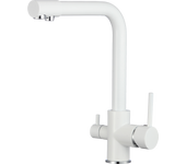 VALAZ Grifo de cocina osmosis 3 vías redondo Blanco serie Nilo