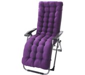 SOMY Cojín para Tumbona con Antideslizante, Alto y Grueso, cojín para Tumbona de jardín para Silla Relax, Chaise Longue-Púrpura-48X125X8cm Cojín para Silla