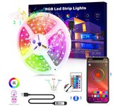 USB RGB Strip Light Color Changing Led Strip Lights Bluetooth Remote Music Sync DIY Fancy Led Lamp for TV Wall Room Home Decor