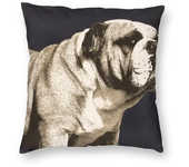Home Pillowcase Office Decor Cushion Cover English Bulldog Print Pattern