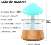 Rain Cloud Electric Air Humidifier 300ml Aroma Diffuser Zen Rain Water Drops Colorful Night Light Humidifier for Home Gift