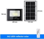 Lámpara Solar LED Para Exterior Jardín Farol Inundable Impermeable Control Remoto Dimmer Luz De Pared Y Escaleras