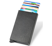 RFID Blocking Slim Pop-Up Wallet - Minimalist Credit Card Holder for Men & Women, Mini Metal Case