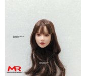1/6 Scale Anime Girl Movable Eyes Head Sculpt Hair Transplant Carving Model Fit 12'' Soldier Pale Action Figure Body Dolls