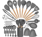 36pcs silicone utensil cooking set with holder