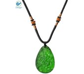 Moldovita collar Cristal natural Cristal irregular Energía Piedra Meteorito Cristal Checo Collar para Mujeres Hombres