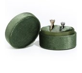 Single Velvet Ring Box Cute Oval Shaped Display Jewelry Box For Wedding Ceremony Ring Box Packaging Gift Packaging Accessories