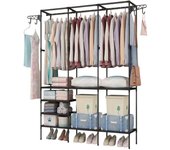 Perchero de pie y Zapatero Pared para Ropa Abrigos Estantería ropa estante MODA zapato armario empotrado organizador Vestíbulo