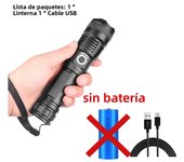 Rechargeable LED Flashlights 90000 Lumens Super Bright Zoomable Waterproof Flashlight with 3 Modes Powerful for Camping Hiking