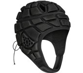 Casco de rugby, gorra Scrum para niños pequeños, casco protector para niños, casco acolchado para protección de la cabeza (negro, M)