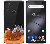 Funda Silicona Transparente para Gigaset GS4 diseño Bufalo Dibujos