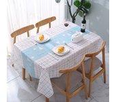Tapete De Mesa Impermeable Azul 137x137cm