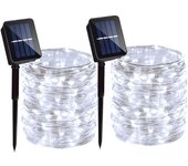 4Pack 400 LED Solar Light Outdoor Lamp String Lights For Holiday Christmas Party Waterproof Fairy Lights Garden Garland