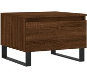 vidaXL Mesa de centro madera de ingeniería 50x46x35 cm Blanco, Negro, Roble Sonoma Mesita de Salón o Comedor o Auxiliar Mesa de Café Meuble Salón