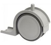 RUEDA NIDO TOSCANACON PLASTICO GRIS SP35 SIN FRENO