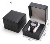 Watch Storage Box PU Single Watch Display Case Wristwatch Watch Holder Travel Jewelry Watch Organizer For Men Gift