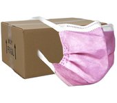 AQ MASK Mascarillas Quirúrgicas IIR 3 Capas, Talla M, Color Rosa - Pack 300 Unidades