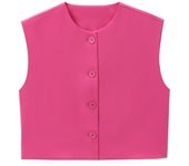 2024 ZAR4 Summer New Women's Fashion and Casual Versatile Series Button embellished Tank Top