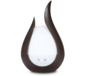 Humidificador de aire con textura de madera, luz nocturna, aromaterapia, atomizador ultrasónico, 300 ml