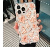 Christmas Gingerbread TPU Case Phone for iPhone 16 15Pro Max 11 12 1 Mini 14Pro XS XR 7 8Plus Shockproof Screen Protector Casing