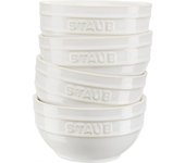 Set of 4 Staub round bowls - 12 cm, Ivory