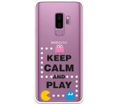 Funda compatible con Samsung Galaxy S9 Plus - Keep Calm Circulos Blancos