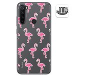 Tumundosmartphone Funda Gel Transparente para Xiaomi Redmi Note 8T diseño Flamenco Dibujos