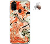 Tumundosmartphone Funda Gel Tpu para Samsung Galaxy M30s / M21 diseño Mármol 12 Dibujos