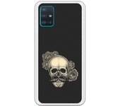 Funda compatible con Samsung Galaxy A51 - tatoo calavera dotwork