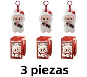Labubu os monstros batimento cardíaco macaron esmalte rosto caixa cega estatueta de pvc bonito pingente ornamento boneca decoraç