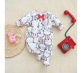 MiniFox Baby Girls Clothes 100% Cotton Soft Newborn Romper Jumpsuit For Babies Rabbit Cow Animas Print Infants Bodysuit Onesies