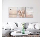Cuadros Pared Decoración 3 Piezas Salón Dormitorio Moderno Paisaje Playa Hogar Tamaño Grande Líder Marco