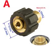 M22 14MM Swivel Quick Connect To 1/4" 3/8" M22 G1/4 Fitting Kit Connectors 4500 PSI High Pressure Washer Accessories