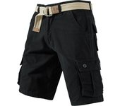 Mens Casual Cargo Shorts Outdoor Sports Half Pants Bermuda Shorts American Style Streetwear Breathable Comfortable Shorts Grey