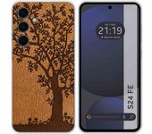 Tumundosmartphone Funda Silicona para Samsung Galaxy S24 FE 5G diseño Cuero 03 Dibujos