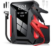 arrancador de batería de coche multifuncional, inflador de neumáticos de 28000mAh, 150PSI, Banco de energía de emergencia automotriz, bomba de aire con bolsa,USB,Iluminación,warning light,Iluminación SOS,