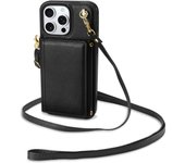 Crossbody Lanyard Leather Case For iPhone 15 16 Pro Max 13 12 11 14 Plus XR XS 7 8 SE Cards Solt Wallet Purse Pocket Bag Cover