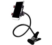 FGNS.Soporte para teléfono de escritorio ajustable en cuello de cisne, Universal Teléfono Móvil Soporte Cuello de Cisne Soporte, con brazo articulado 360° y doble pinza para todos los teléfonos.