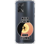 Funda Silicona Antigolpes para Oppo A74 4G diseño Hombre Escalada Dibujos