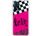 Funda compatible con Oppo A16 - Diseño Xoxo fondo rosa